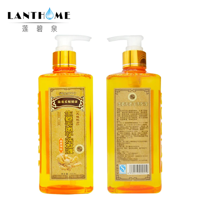 300ml Anti-hårtab Produkt Shampoo Naturlige Hår genvækst reparation Nære smidig shampoo Professionel Ingefær Shampoo