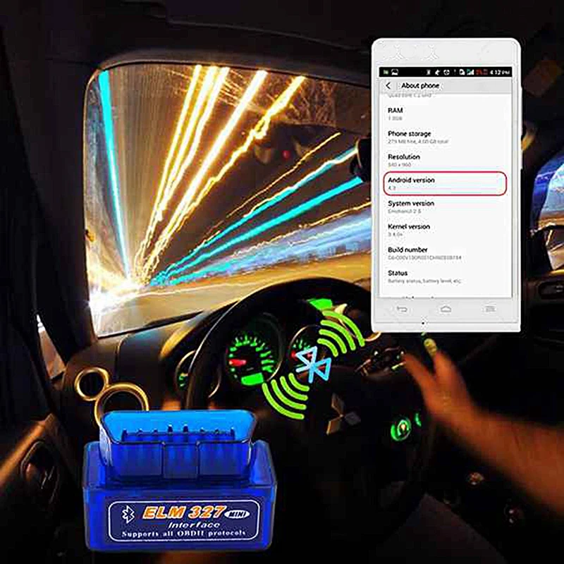 Nye Obd-V1.5 Mini Elm327 Obd2 Bluetooth Automatisk Scanner Obdii 2 Bil Elm 327 Tester Diagnostisk Værktøj til Android Windows