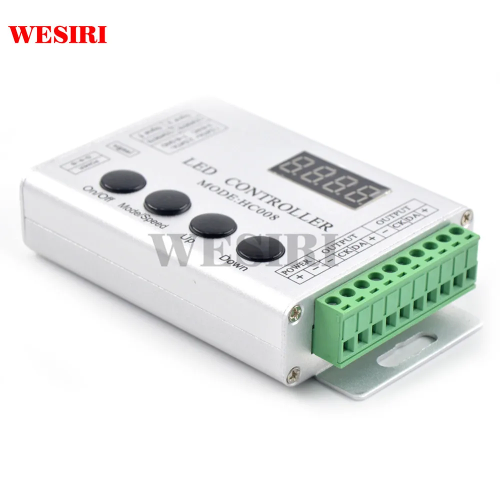 WESIRI HC008 RF-Fjernbetjening RGB LED Controller Max Kontrol 2048 Pixels,133 Effekt Tilstande For WS2811 WS2812B WS2801 LED Strip Light