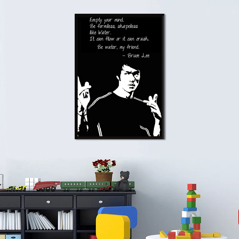 Ingen Ramme For Olie Maleri På Lærred Bruce Lee Plakat Print Væg Kunst, Billeder, Stue Home Decor