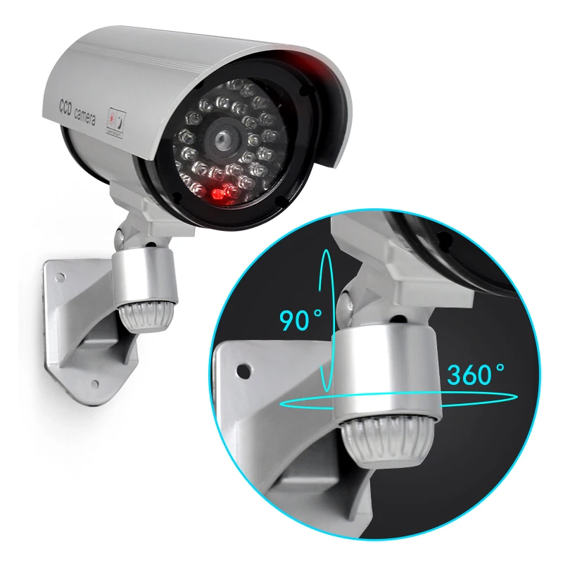 Falske Kamera Dummy Vandtæt Sikkerhed CCTV-Overvågning Kamera Med Led-Lys, Udendørs Indendørs Simulering Kamera