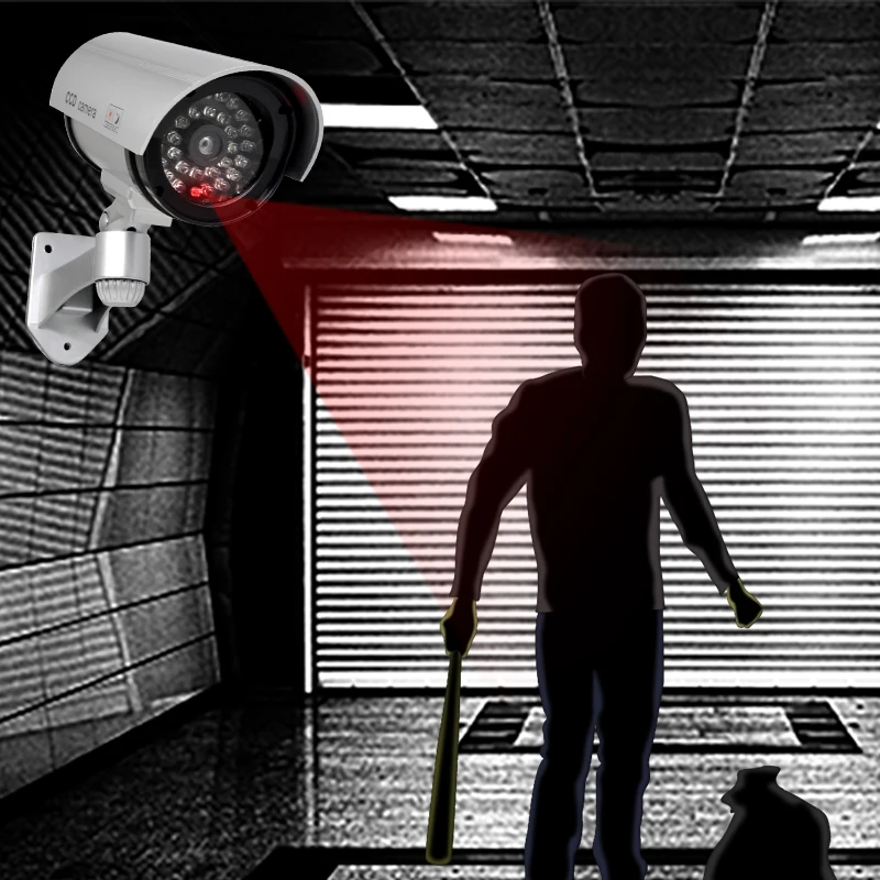 Falske Kamera Dummy Vandtæt Sikkerhed CCTV-Overvågning Kamera Med Led-Lys, Udendørs Indendørs Simulering Kamera
