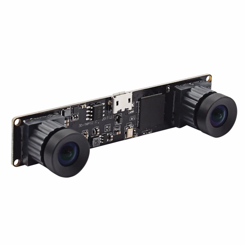 Ingen forvrængning Synkronisering USB Stereo Webcam 960P MJPEG 2560X960 Dobbelt linse OV9750 Windows, Linux, Android, Mac 3D USB-Kamera