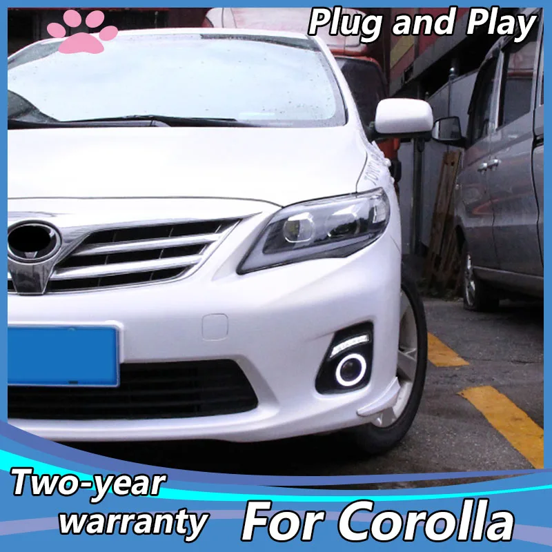 Bil Styling Hoved Lampe til Toyota corolla Forlygter 2011-2013 LED-Forlygter Xenon LED KØRELYS crolla Forlygte montage