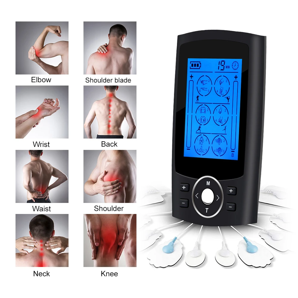 Genopladelige TENS Enhed EMS-TENS Maskine Digital Terapi Mahcine Ben, Arm, Krop Massageapparat til Massage Af Muskel Stimulator smertelindring