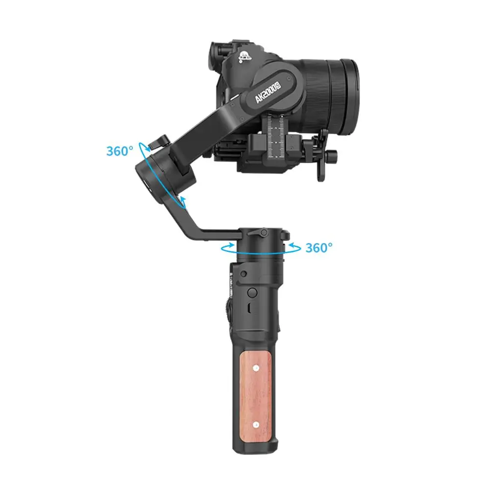 FeiyuTech OFFICIELLE AK2000S DSLR Kamera Stabilisator Håndholdt Video Gimbal passer til DSLR Mirrorless Kamera 2,2 kg Nyttelast