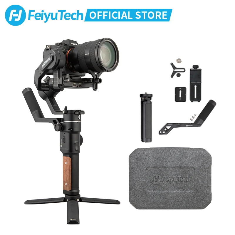FeiyuTech OFFICIELLE AK2000S DSLR Kamera Stabilisator Håndholdt Video Gimbal passer til DSLR Mirrorless Kamera 2,2 kg Nyttelast