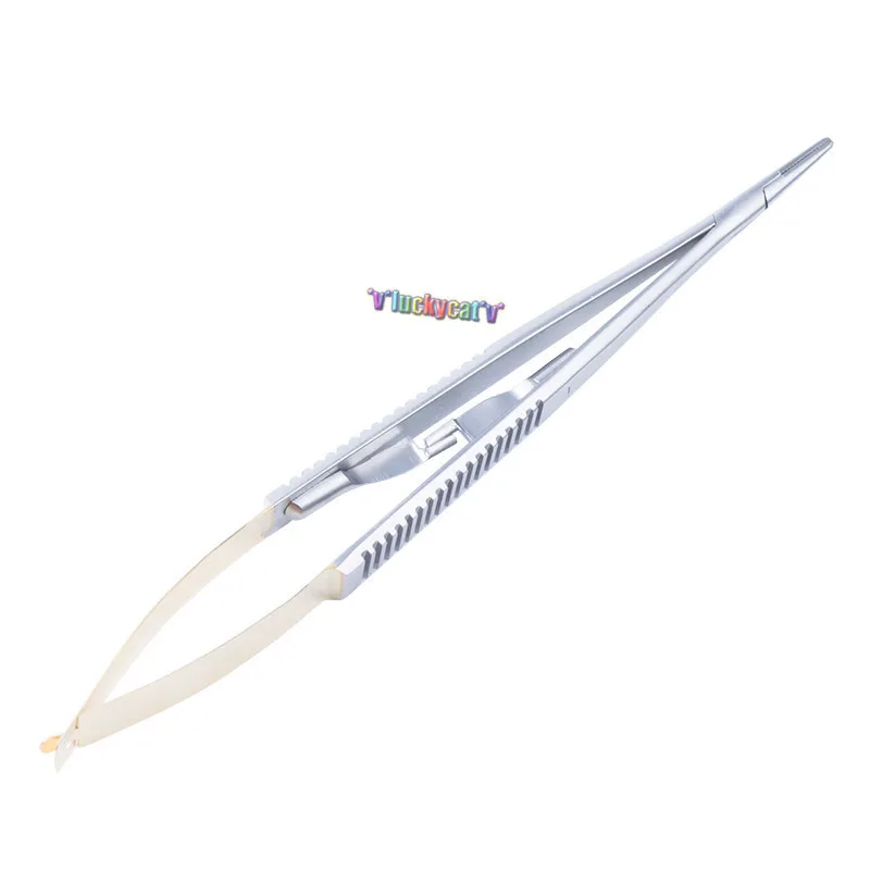 1pc Dental Kirurgisk titanium nåleholder Castroviejo Lige 140mm uden lås