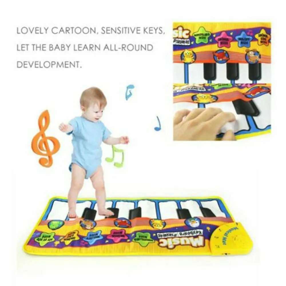 Baby Kravler Klaver Carpe Neutral Vandtæt Stof Musik, Interaktive Spil Tæppe Tidlig Pædagogisk Barndom Legetøj