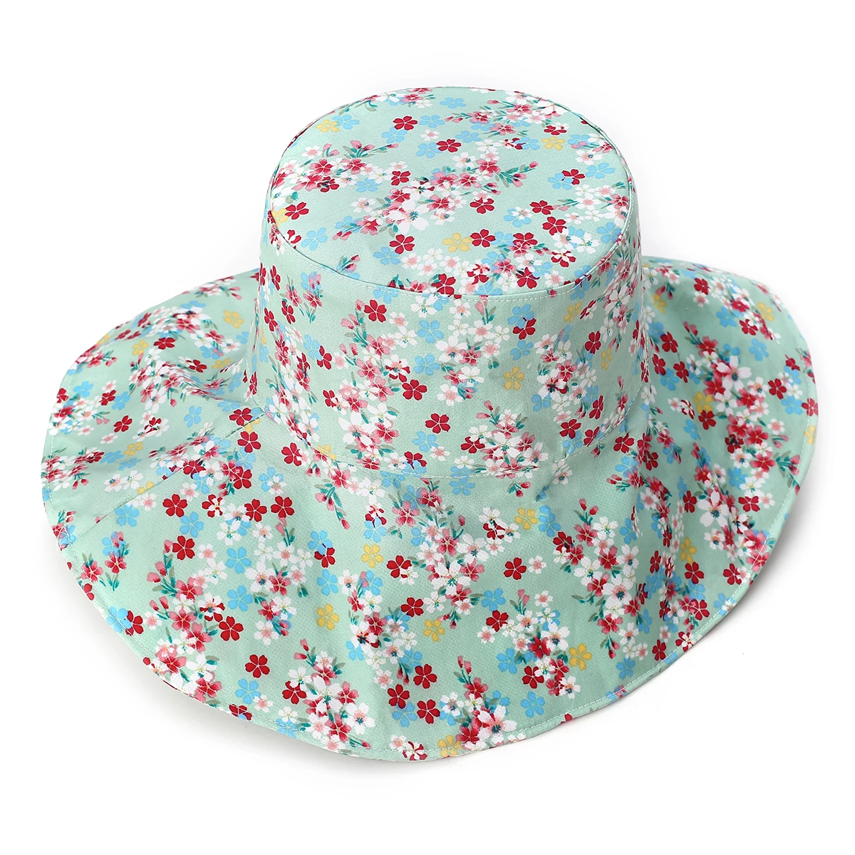 AA Børn Buksetrold Piger solhat Tilbehør Sommeren UV-Beskyttelse Wide Brim Blomster Bucket Hat med Bindebånd Solhat Caps