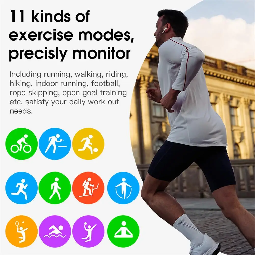Runde Touch Skærm, Bluetooth Smart Ur pulsmåler Sport Aktivitet, Fitness Tracker til Mænd, Kvinder, Drenge, Piger, Børn