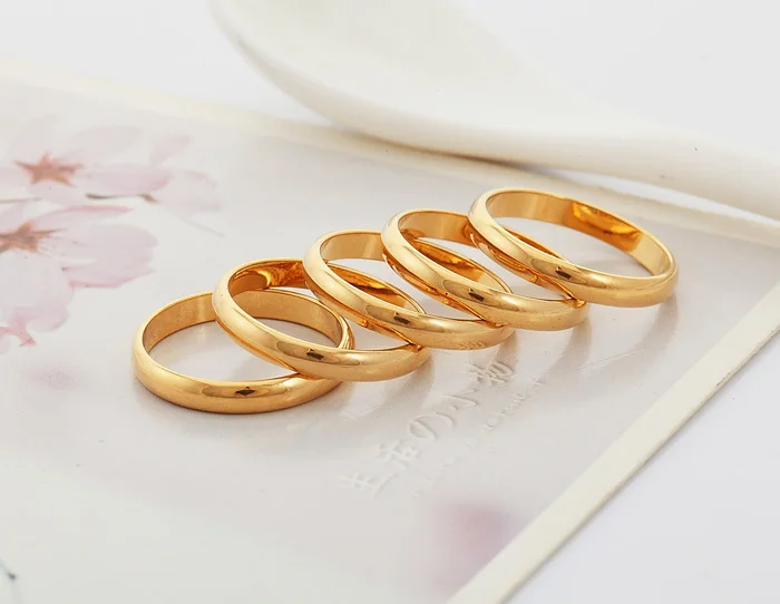 Collare 5 Lag Ringe I Høj Kvalitet, Guld Farve Klassiske Engros Mode Smykker Ringe Til Kvinder/ Mænd R409