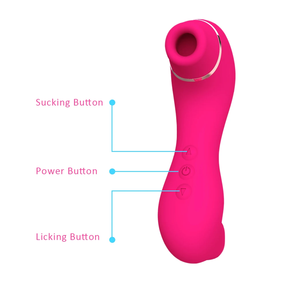 VATINE 10 Tilstande Suge-Og Tunge Slikning Vibrator Til Klitoris, Vagina Brystvorten Anal Massageapparat Vibratorer Til Kvinder, Par