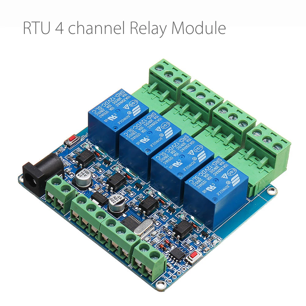 Modbus RTU 4 Kanals Relæ Modul 4-KANALS Input Optokobler Isolation RS485 MCU Til Arduino