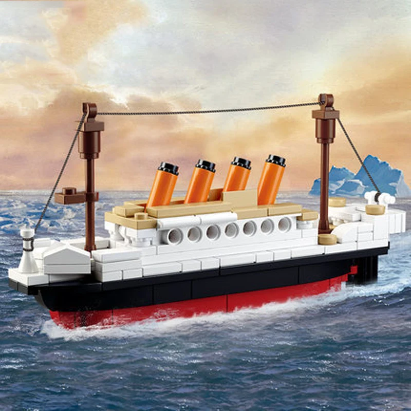 Nye By RMS Titanic Båd Skib Indstiller Model byggesten DIY Hobby Pædagogiske 3D Mursten Børn Filmens Legetøj til Børn Gaver