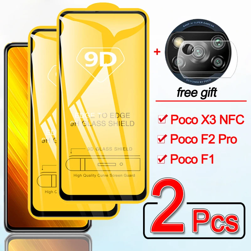 2 Pc ' er, Glas Film for Poco X3 NFC-Skærm Protektor Pocophone F1 Mi Poco F2 Pro Hærdet Glas Xiaomi Poco X3 Beskyttende Glas