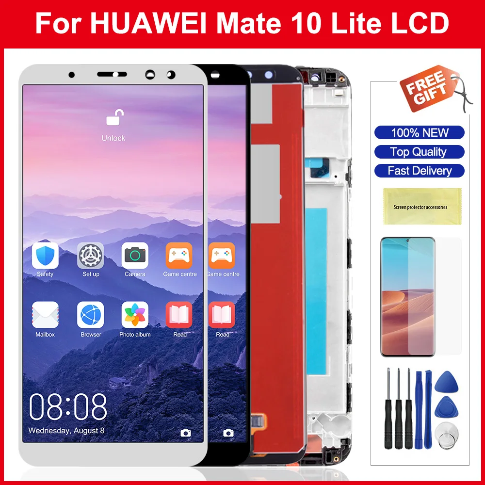 Mate10 Lite Lcd-Skærmen For Huawei Mate 10 Lite LCD-Skærm Touch screen Digitizer Assembly Dele Til Huawei Nova 2I Skærm