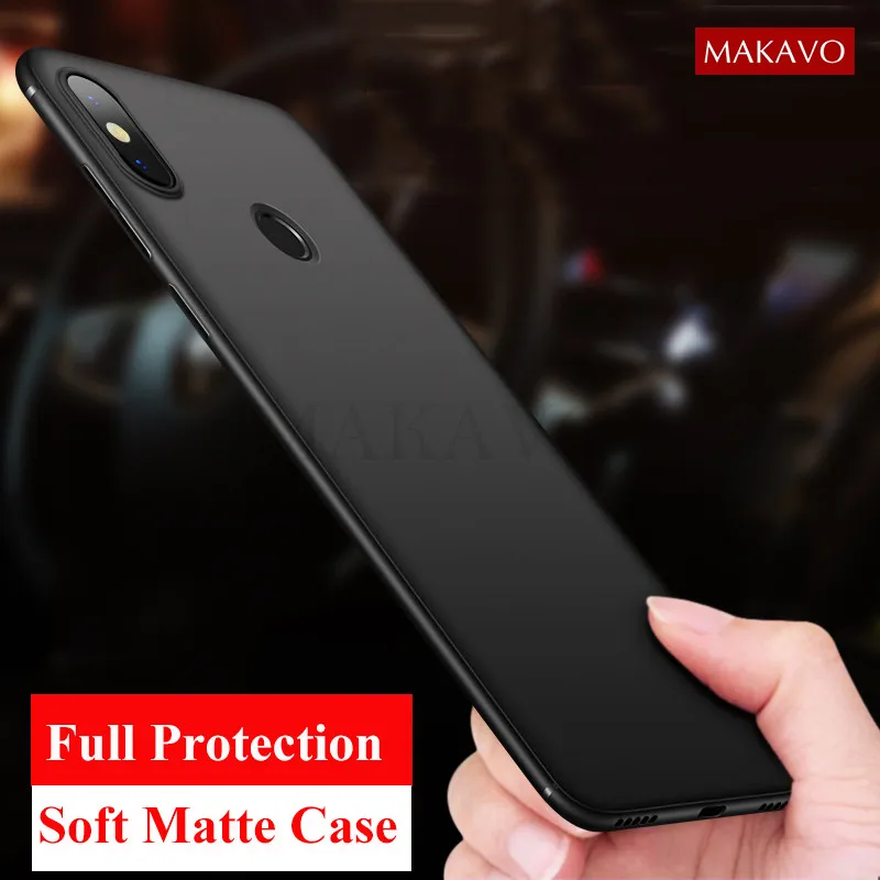 MAKAVO For Xiaomi Mi-Max 3 Tilfælde Fuld Beskyttelse Bløde Mat Silikone Cover Til Xiaomi MiMax 3 Telefon Sager