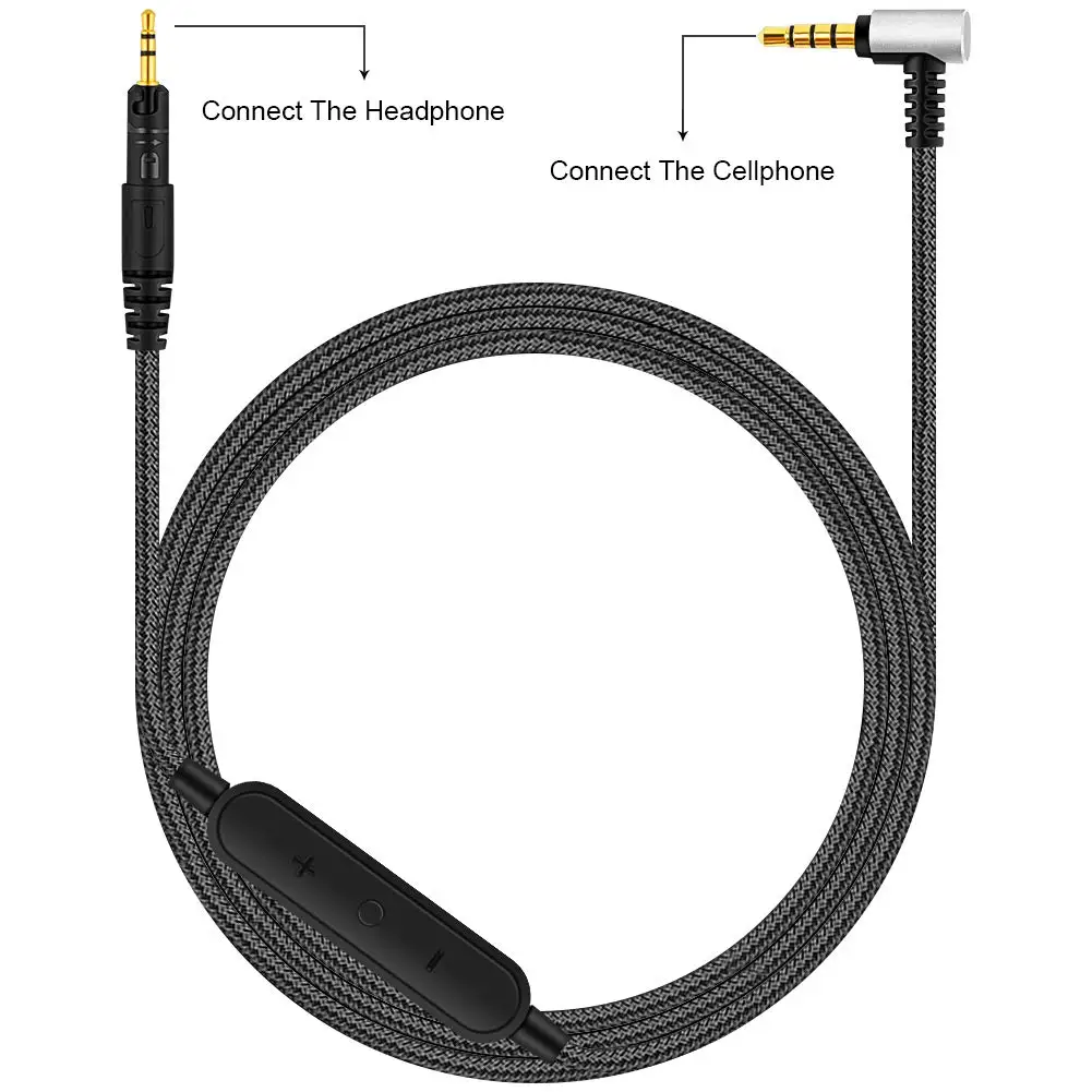 OFC Udskiftning Kabel forlængerkabel for Audio Technica ATH-M50X ATH-M60X ATH-M40X ATH-M70X ATH M70X M60X M50X M40X Hovedtelefoner