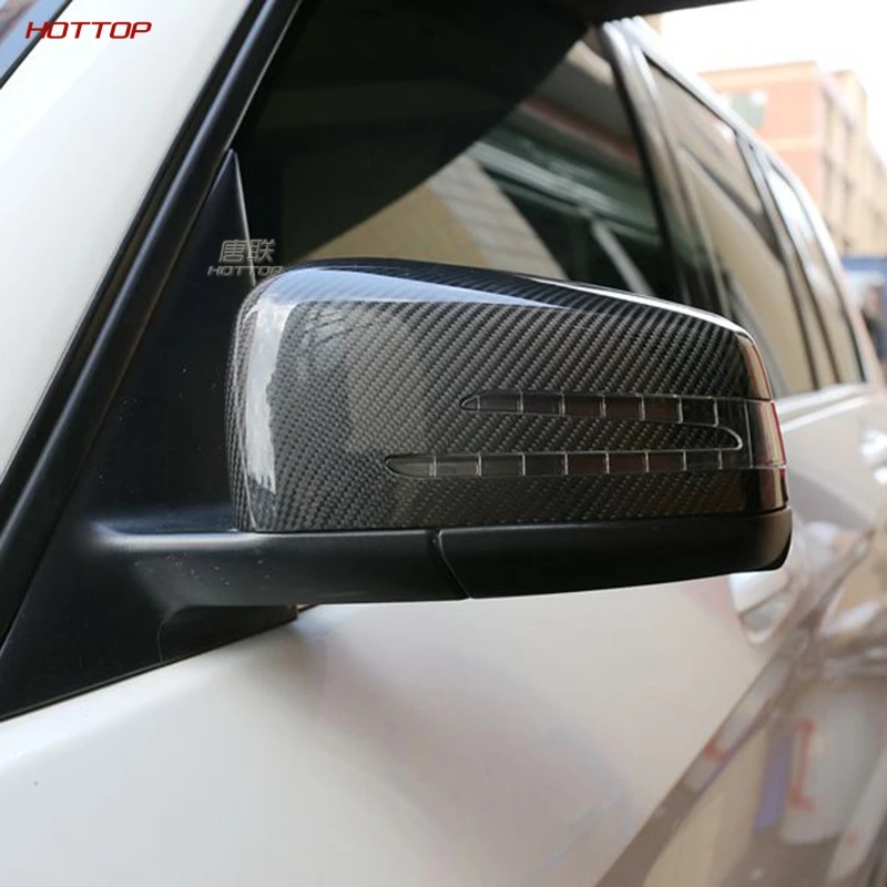 Velegnet til Mercedes Benz modificeret C E S-Klasse CLA CLS GLA W204 carbon fiber rear view mirror cover Bil tilbehør