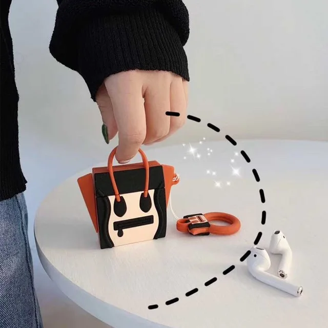 3D Luksuriøse Brand Håndtaske Tote Hobo Bag Hovedtelefon-Sager For Apple Airpods 12 pro Silikone Beskyttelse Øretelefon Dække Tilbehør