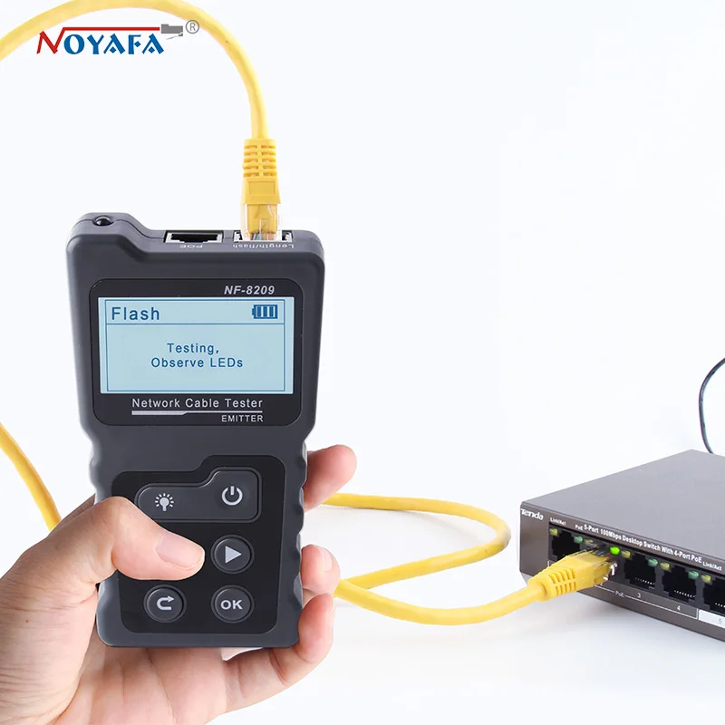 NOYAFA NF-8209 Netværk PoE Tester checker Ethernet cat5,cat6 Lan tester PoE Switch test Scanning Kabel Wiremap Tester