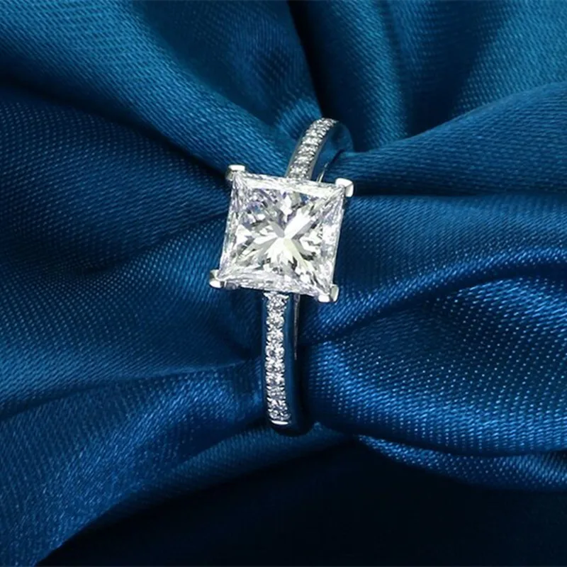 2019 trendy prinsesse 925 sterling sølv forlovelsesring afrika for kvinder jubilæum gave smykker engros manualidades R5402