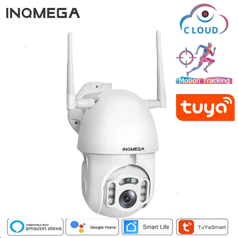 INQMEGA 1080P Tuya Auto Tracking Wifi IP Sikkerhed Kamera Hjemme PTZ-Speed Dome CCTV IR Udendørs Onvif Med Google Startside Eller Alexa