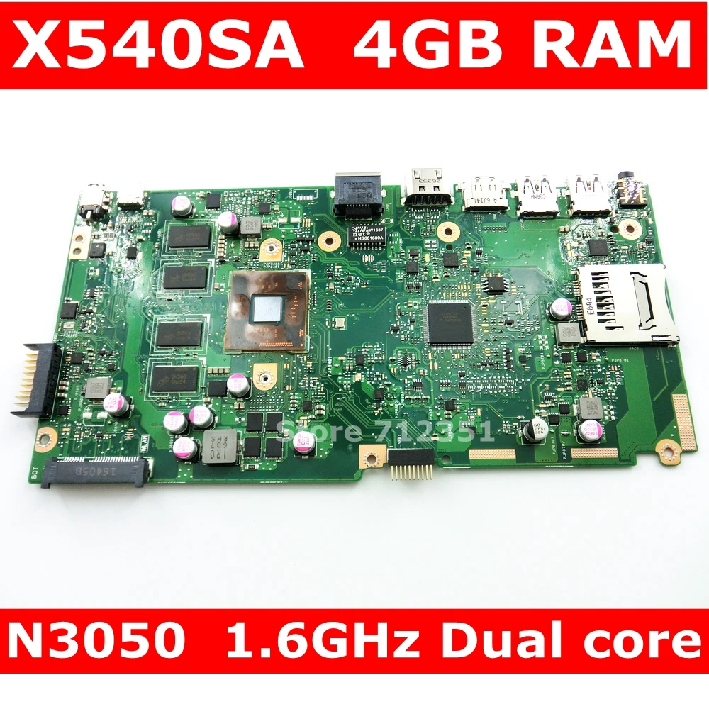 X540SA MB._4G/N3050 Dual core bundkort 90NB0B30-R00010 For ASUS X540S X540SA F540S laptop bundkort testet fri fragt