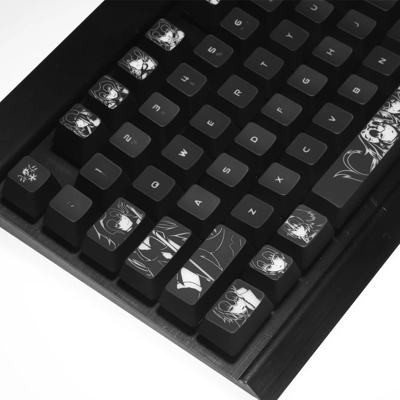 1 sæt high-end-baggrundsbelyst keycap for Skæbne mekanisk tastatur sort hul belægning centrale cap for Corsair Razer jægeren IKBC Cherry mx