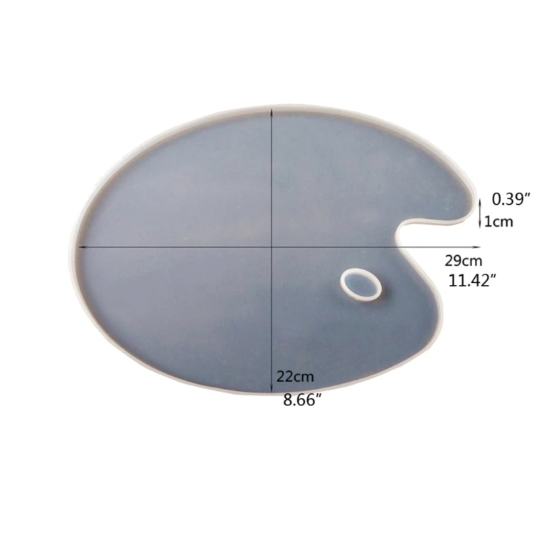 Maling Palet Harpiks Støbeform 10 x 8 Cm Oval form, Kunst Palet Harpiks Skimmel 77HE