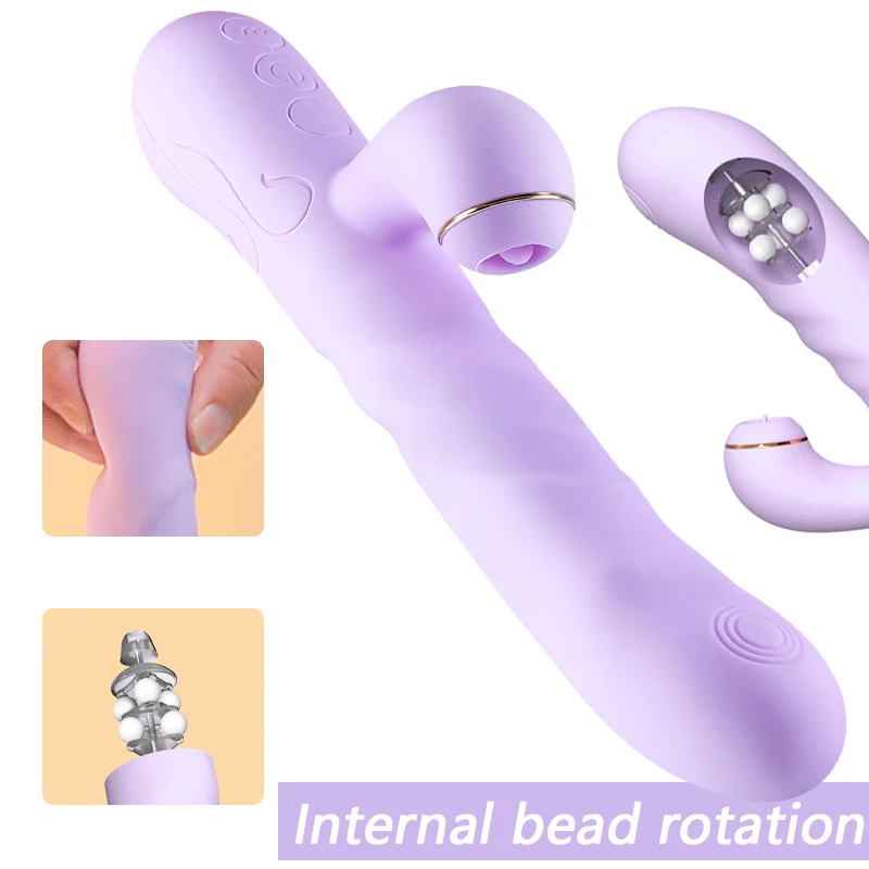 10 Speed Sugende Varme Dildo Vibrator Voksen Sex Produkter Sucker Klitoris Slikke Brystvorter Oral Sex Legetøj G-Spot Stimulator Skeden