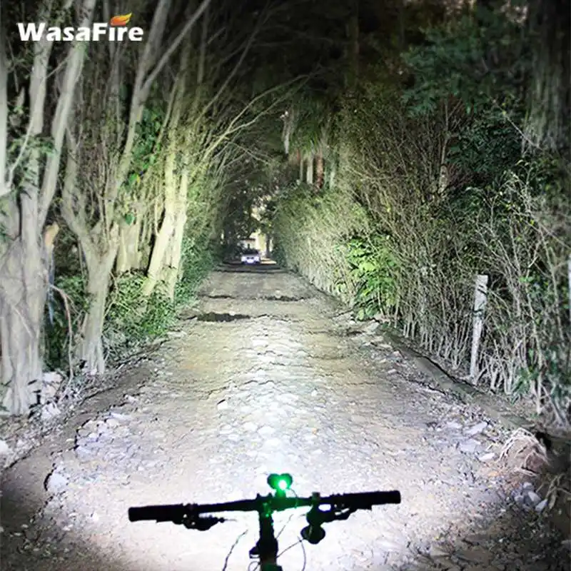 WasaFire T6 LED Cykling Cykel Lygten Lys 40000 Lumen 3 Modes Cykel Foran Lampen 9600mAh 18650 Batteri Pack til Hovedbånd Sæt Måltid