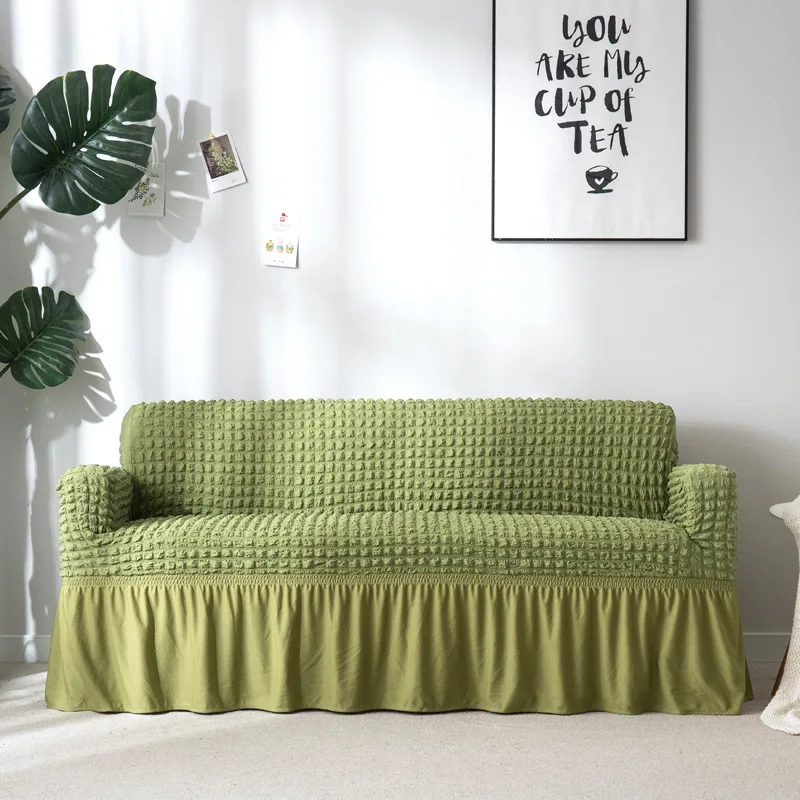 10colors Plys Fabirc Elastisk Sofa Dække Bomuld Farve Universal sofabetræk til stuen Strække Slipcover Sofaen Dække