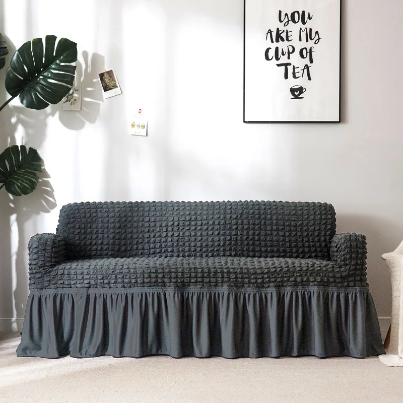 10colors Plys Fabirc Elastisk Sofa Dække Bomuld Farve Universal sofabetræk til stuen Strække Slipcover Sofaen Dække