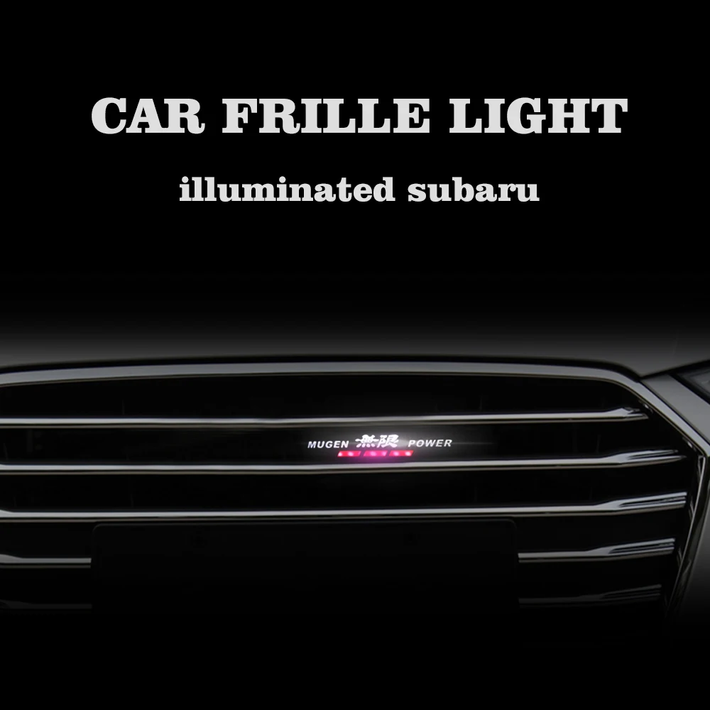 Bil Styling mærkat front emblem LED dekorative lys Til Mugen Magt Honda Civic Overenskomst CRV Hrv Passer Jazz Bil Tilbehør.