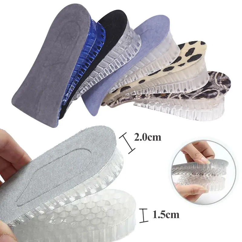Højde stigning indlægssåler Til mænd/kvinder gel indlægssål silikone halvdelen pad indlægssåler til fødder slidstærk sko invisiable skosål