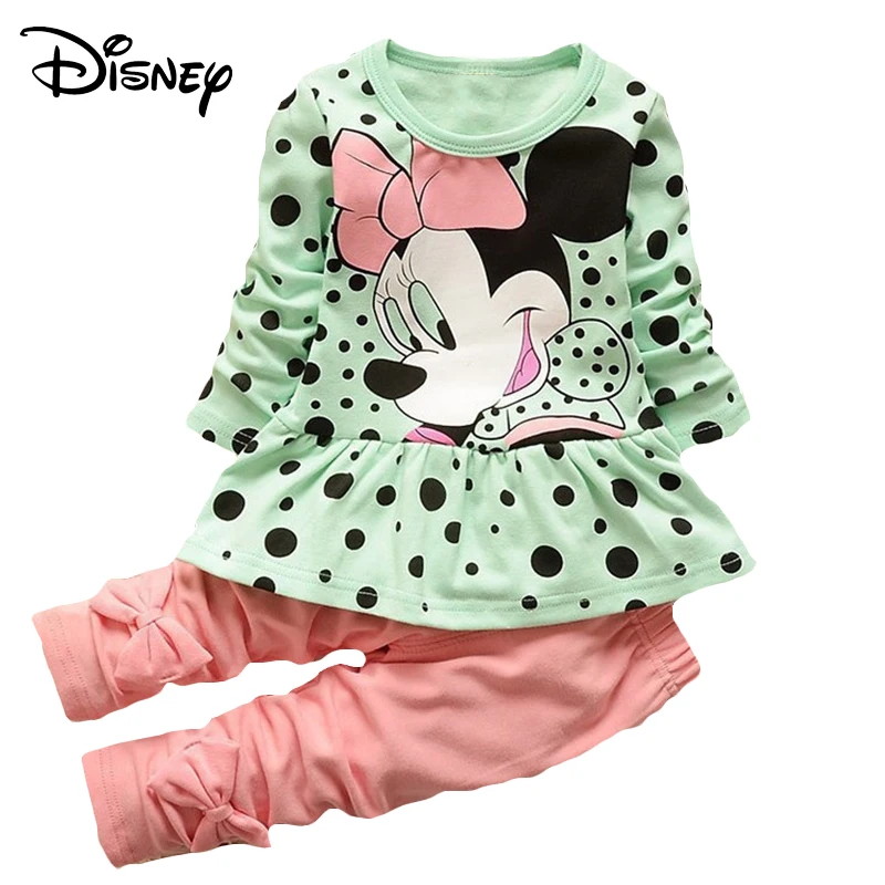 Disney Minnie, Mickey Frosne Xmas Nye Style Sommer Toddler Dreng Tøj med Lange Ærmer Og Soild Farve bebes Jogging Dragter