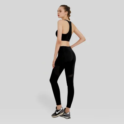 MM 2 Stk/sæt Yoga Sæt Problemfri Kvinder Sport, der Passer Fitness Workout Tøj langærmet Trænings-og Afgrøde Top og Kradser Butt Leggings, der Passer