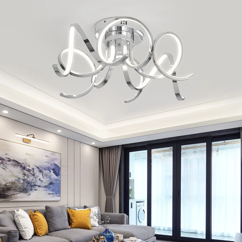 Ny Chrome/Forgyldt led-loftsbelysning 90-260V Moderne Hjem Loft Lampe Belysning til stuen soveværelse, arbejdsværelse