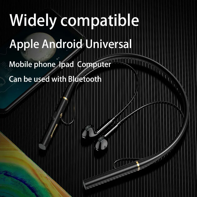 For Xiaomi Huawei iPhone Musik Trådløst Bluetooth Stereo Hals Headset Apple Android-System, der er Kompatibelt Vandtæt med Mikrofon