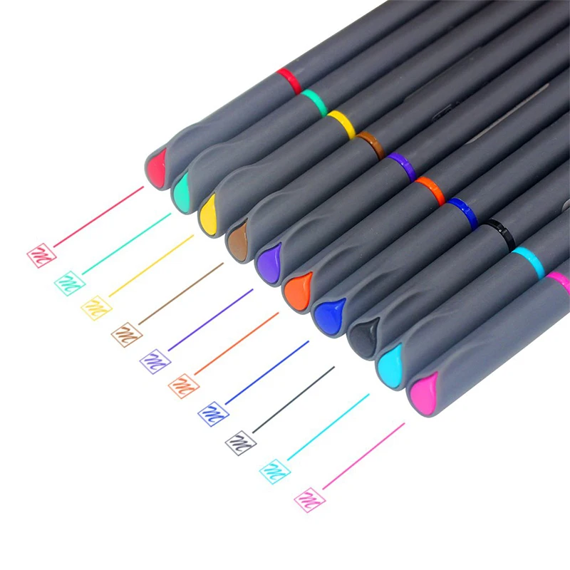 Sipa 10STK/Set 0.38 mm Farverige Fiber Markør Pen Sæt Fineliners Maleri, Filt Spids Fine Hook Line Pen Markører Tegning Kunst