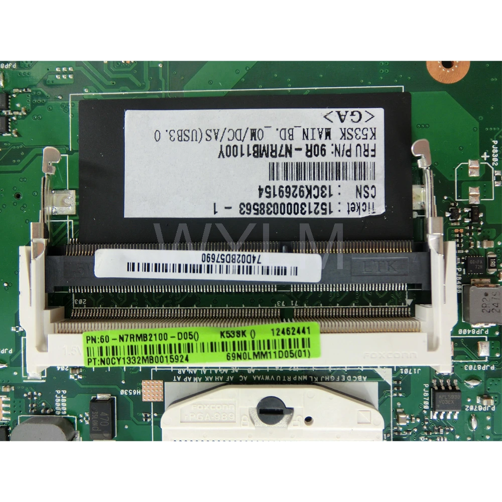 K53SK MAIN_BD._0M/DC/DA USB3.0 90R-N7RMB1100Y Bundkort REV2.1 Til ASUS K53S K53SK Laptop Bundkort Testet fri fragt
