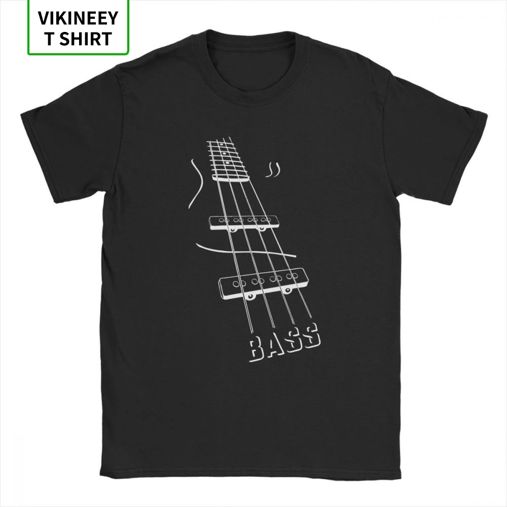Bas Guitar t-shirt til Mænd med Korte Ærmer 2019 Mode Tees Besætning Hals Bomuld Tøj Fødselsdag Gave T-Shirt Fyre Tyvekoster Streetwear