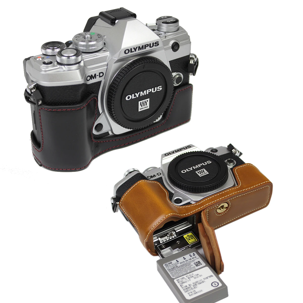 PU Læder taske Kamera Taske Til Olympus OMD E-M5 Mark III EM5III EM53 beskyttende skal kortholderen Med at Åbne Batteri