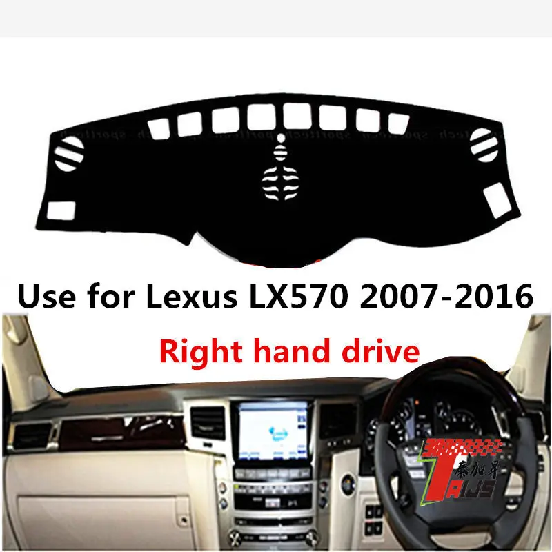 Taijs højrestyret Nye Model Polyester Fiber Bilens Instrumentbræt Dække Dash Mat for Lexus LX570 2007 2008 2009 2010 2016