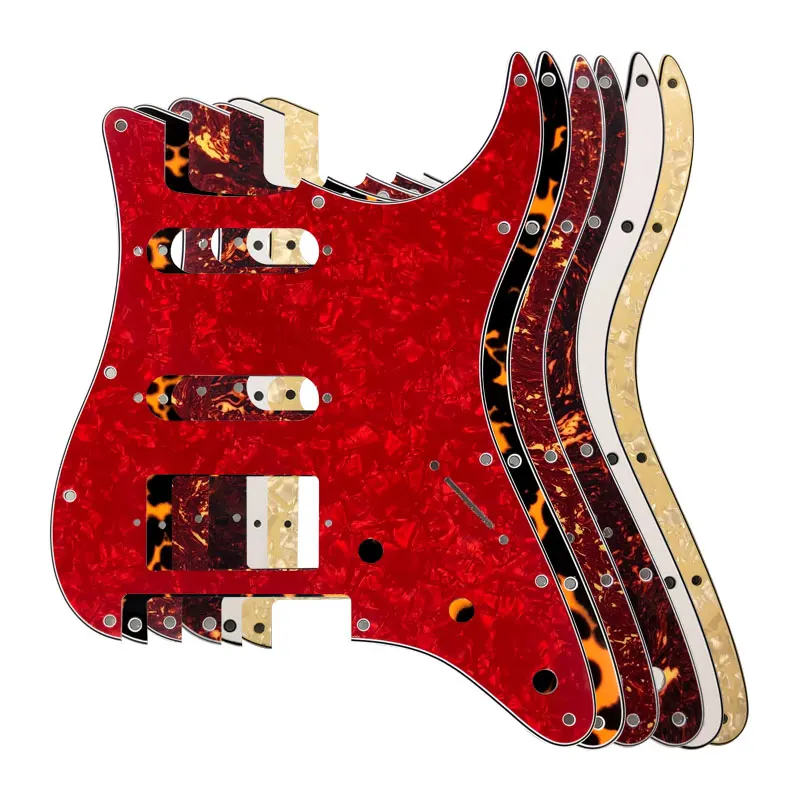 Pleroo Guitar Pickguard-For OS 11 Skrue Huller Stratocaster Med Floyd Rose Tremolo Bro PAF Humbucker Enkelt HSS Bunden Plade