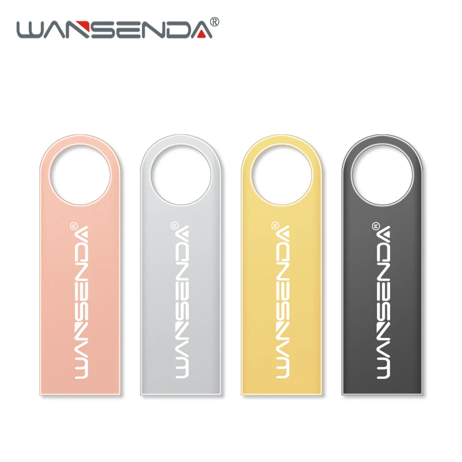 Wansenda Metal USB-Flash-Drev Mini-Pen Drive 4GB, 8GB, 16GB, 32GB, 64GB 128GB pendrive USB 2,0 flash-drev, USB-Stick, Memory stick