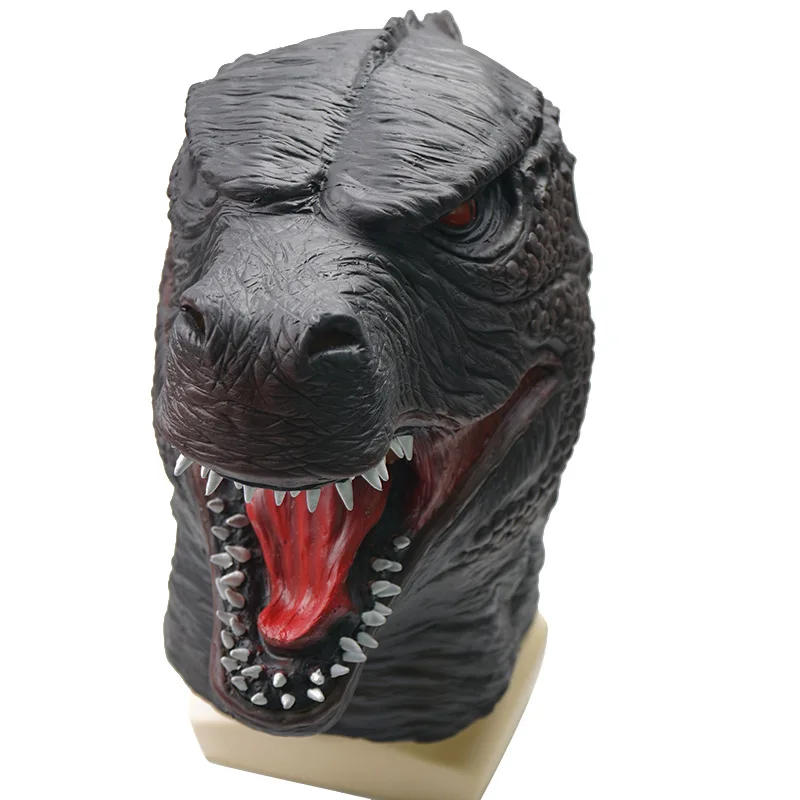 Filmens dinosaur cosplay halloween kostume til voksne karneval horror monster latex skræmmende dyr maske