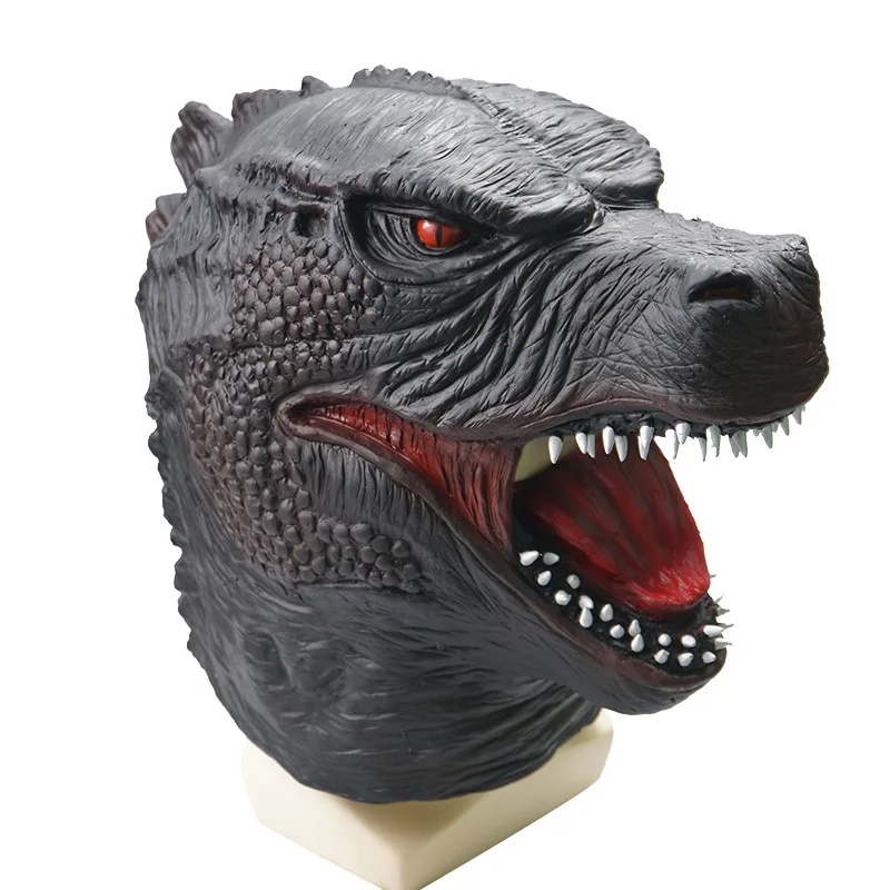Filmens dinosaur cosplay halloween kostume til voksne karneval horror monster latex skræmmende dyr maske